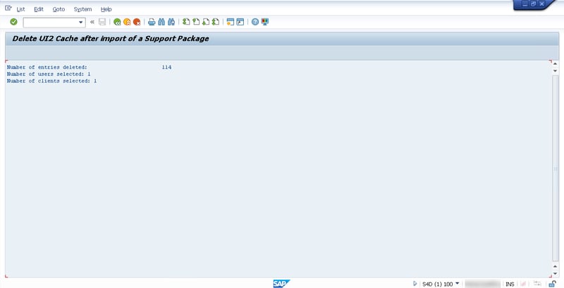 21 delete ui2 cache after import of a support package_clearing all fiori cahches_How to Implement an SAP Fiori App in S4HANA_Createch