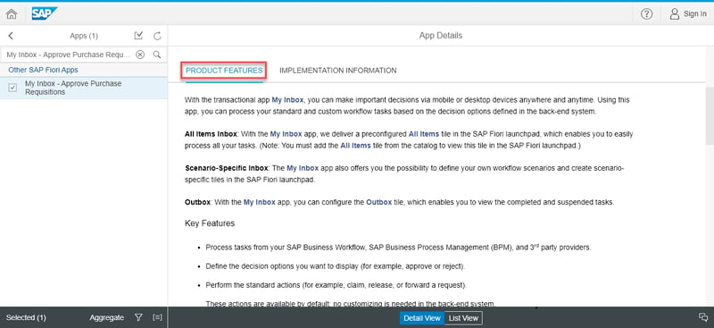 7 finding information about sap fioro app_implementation information_How to Implement an SAP Fiori App in S4HANA_Createch