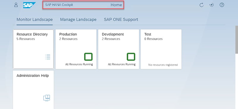 8_Home page_Logging on to the SAP HANA Cockpit_How to Configure the SAP HANA Cockpit 2.0