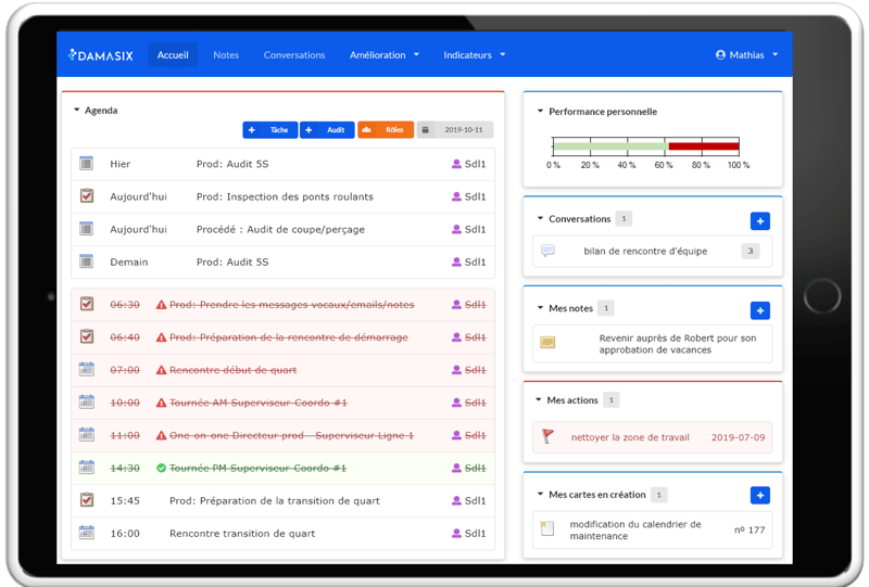 DamaSix_DMS_gestion quotidienne_Agenda standard_Createch