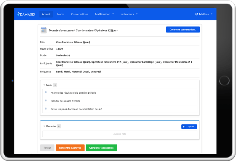 DamaSix_DMS_gestion quotidienne_Rencontres_Createch