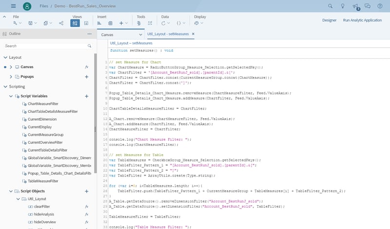 Example of Analytical App Script_Analytical Apps_How Much Do You Know About SAP Analytics Cloud_Createch