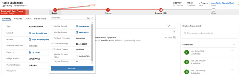 Fields linked to each step_The Evolution of Business Process Flows_Optimizing Dynamics 365 with Business Process Flows_Createch