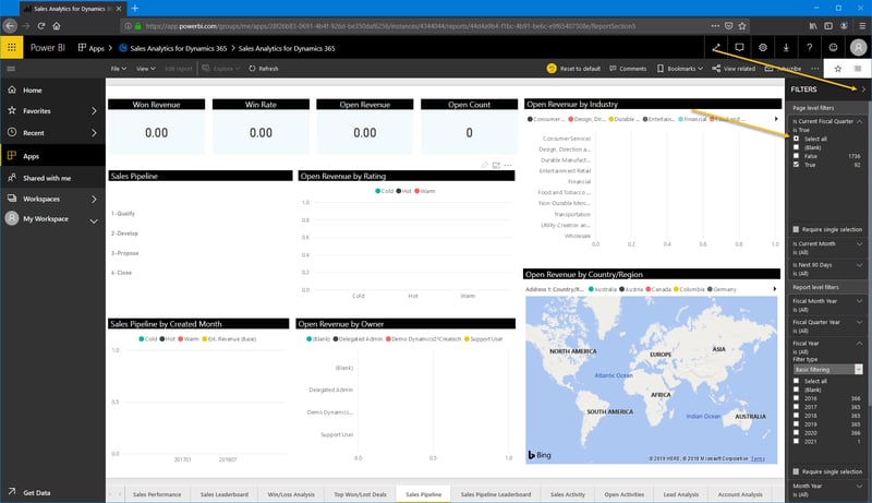Power BI_Microsoft Dynamics 365 CRM_Fiscal filter_Createch Montreal Canada