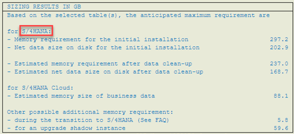 Sizing for Suite on HANA_S4HANA_SAP S4HANA_Conversion_Createch