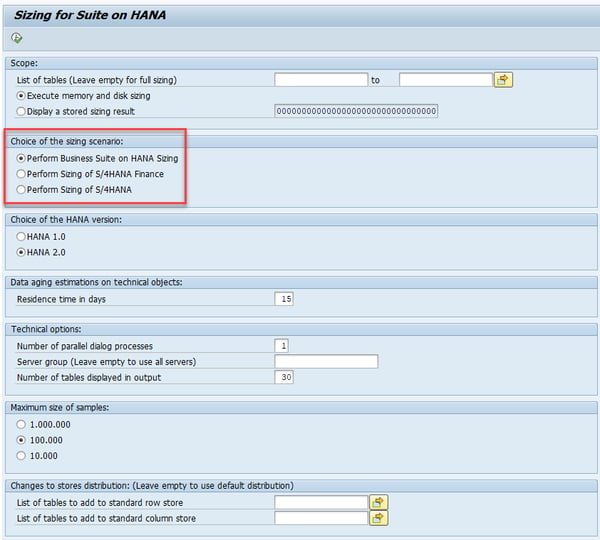 Sizing for Suite on HANA_SAP S4HANA_Conversion_Createch